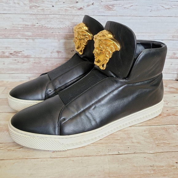Versace Medusa high-top sneaker in black